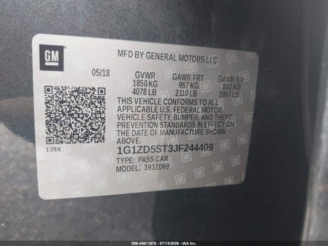 2018 CHEVROLET MALIBU LT 9