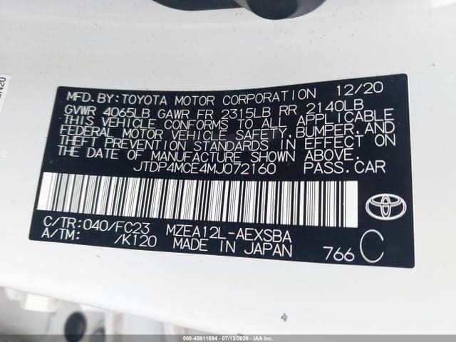 2021 TOYOTA COROLLA SE 9