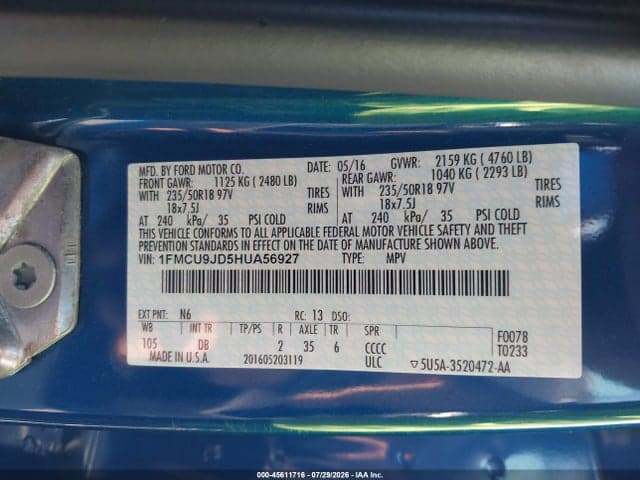 2017 FORD ESCAPE TITANIUM 9