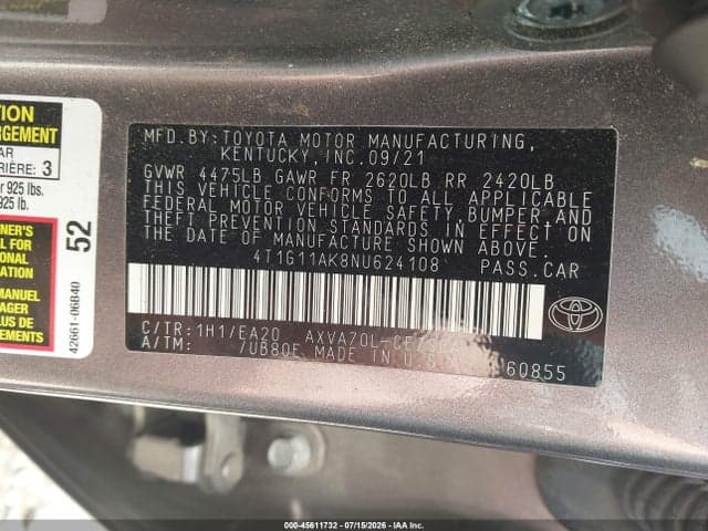 2022 TOYOTA CAMRY SE 9