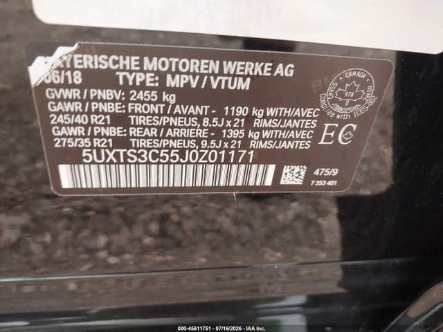 2018 BMW X3 M40I 9