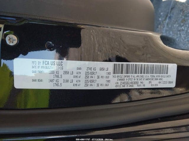 2017 DODGE GRAND CARAVAN SE PLUS 9
