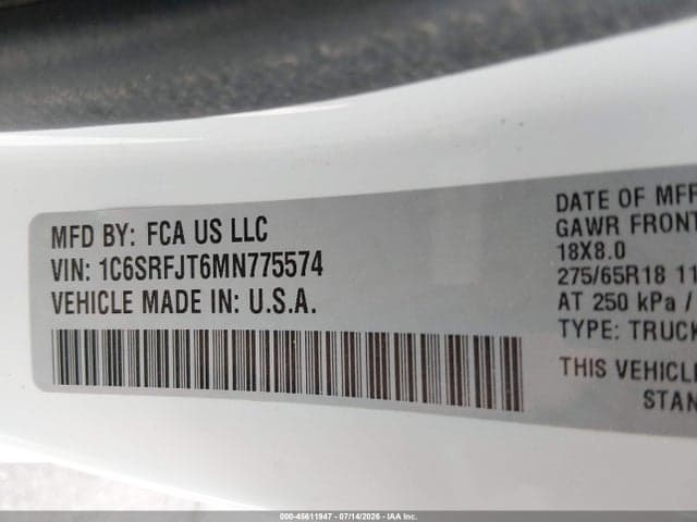 2021 RAM 1500 LARAMIE 4X4 5'7 BOX 9