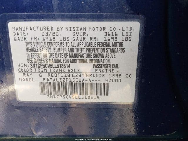 2020 NISSAN KICKS SV XTRONIC CVT 9