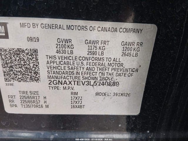 2020 CHEVROLET EQUINOX AWD 2FL 9