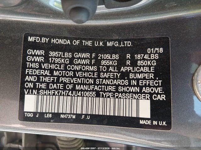 2018 HONDA CIVIC EX-L 9