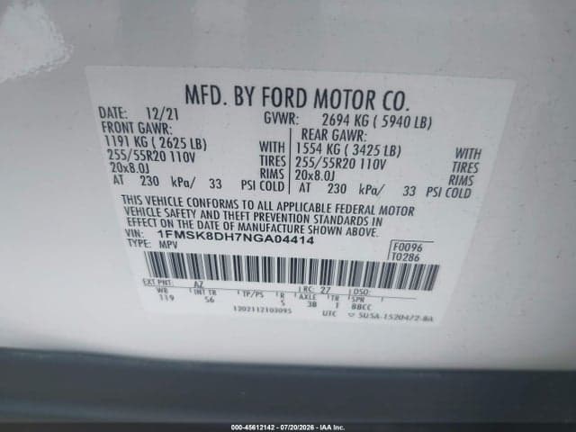 2022 FORD EXPLORER XLT 9