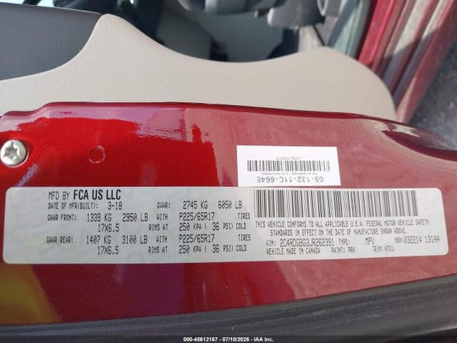 2018 DODGE GRAND CARAVAN SE 9