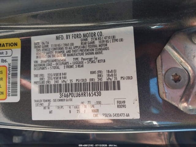 2017 FORD FUSION HYBRID SE 9