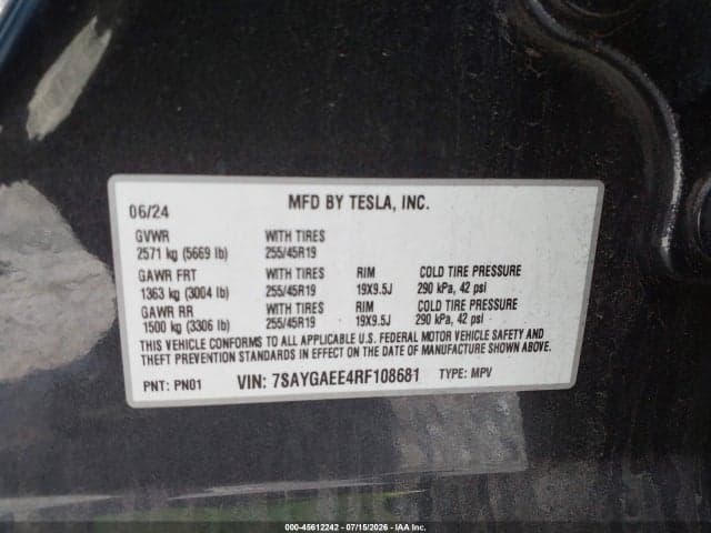 2024 TESLA MODEL Y LONG RANGE DUAL MOTOR ALL-WHEEL DRIVE 9