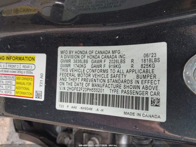 2023 HONDA CIVIC LX 9
