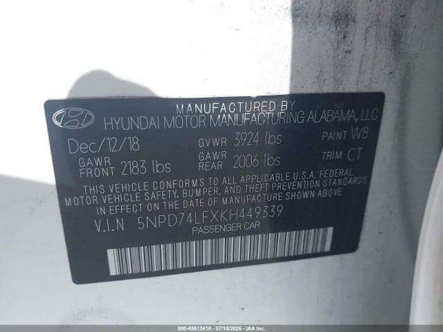 2019 HYUNDAI ELANTRA SE 9