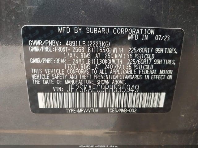 2023 SUBARU FORESTER PREMIUM 9