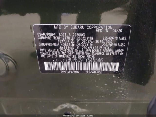 2026 SUBARU OUTBACK PREMIUM 9