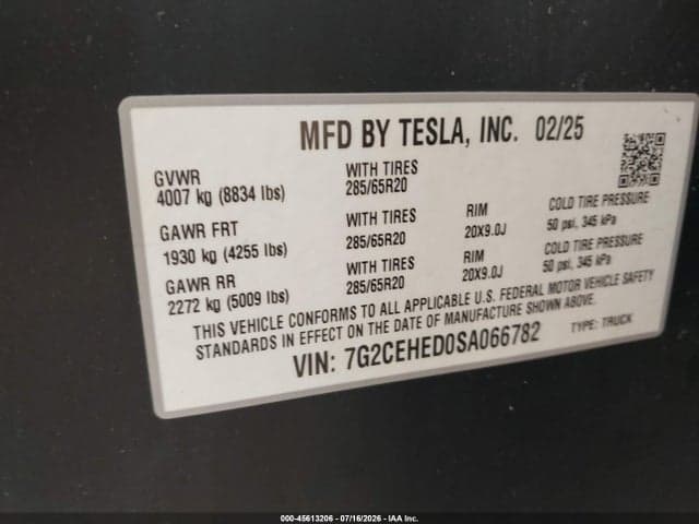 2025 TESLA CYBERTRUCK ALL-WHEEL DRIVE 9