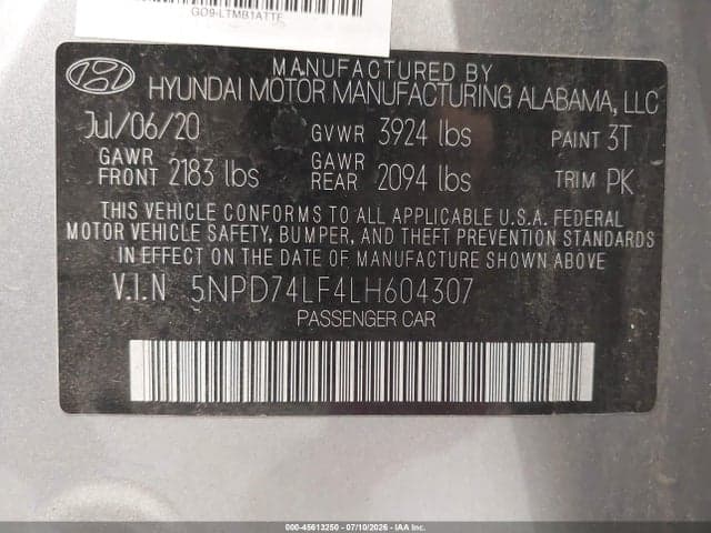 2020 HYUNDAI ELANTRA SE 9