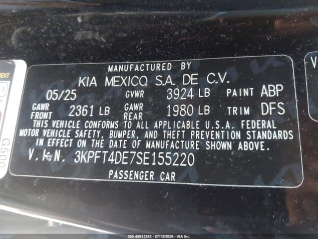 2025 KIA K4 LXS 9