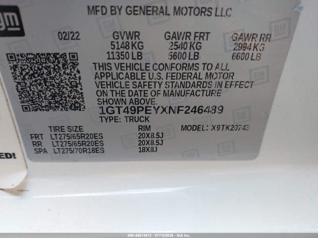 2022 GMC SIERRA 2500HD 4WD STANDARD BED AT4 8