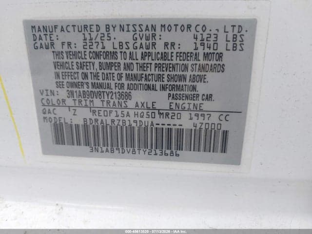 2026 NISSAN SENTRA SR 10