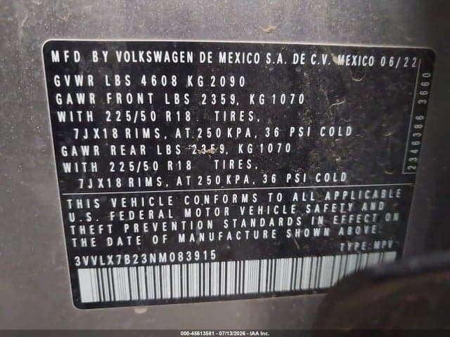2022 VOLKSWAGEN TAOS 1.5T SE 9