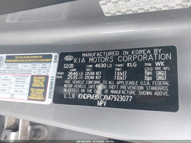 2021 KIA SPORTAGE LX 9