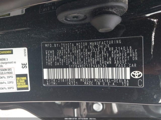 2026 TOYOTA COROLLA LE 9