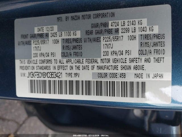 2021 MAZDA CX-5 TOURING 9
