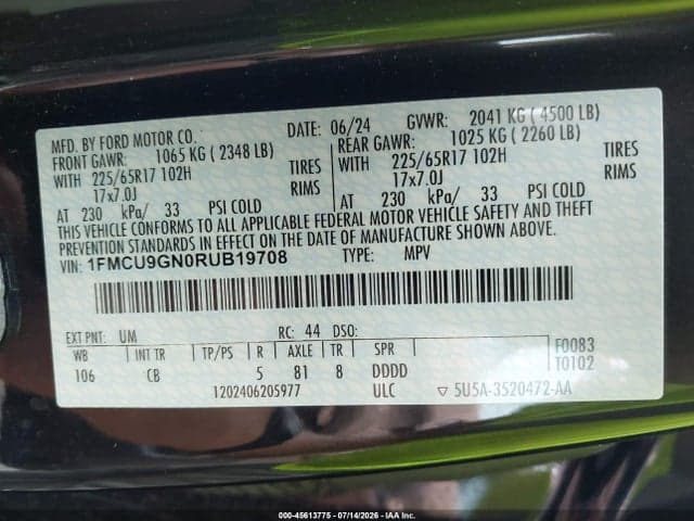 2024 FORD ESCAPE ACTIVE 9