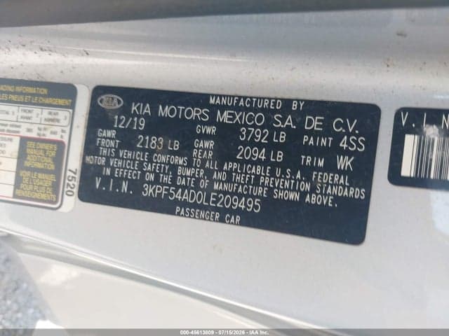 2020 KIA FORTE EX 9
