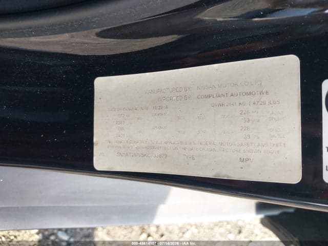2019 NISSAN ROGUE S/SL/SV 9