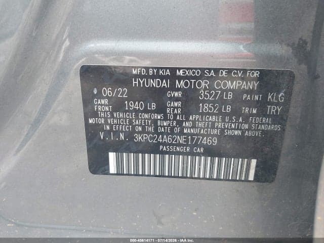 2022 HYUNDAI ACCENT SE 9