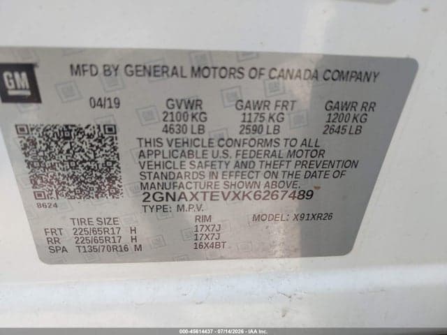 2019 CHEVROLET EQUINOX LT 9