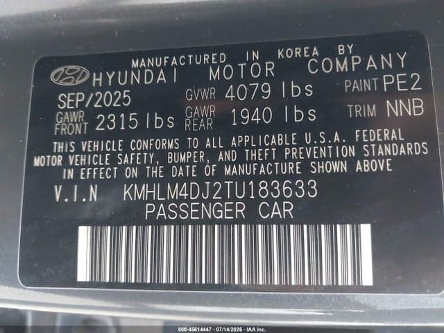 2026 HYUNDAI ELANTRA HYBRID SEL SPORT 9