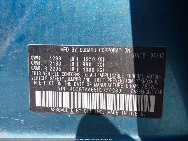 2017 SUBARU IMPREZA 2.0I 9