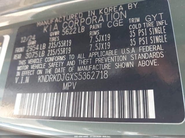 2025 KIA SORENTO HYBRID SX PRESTIGE 9
