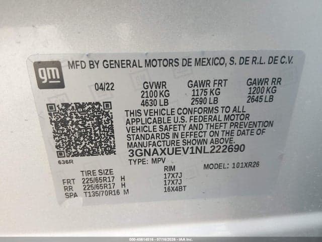 2022 CHEVROLET EQUINOX AWD LT 9