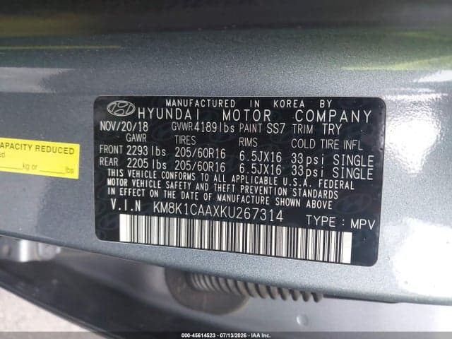 2019 HYUNDAI KONA SE 9