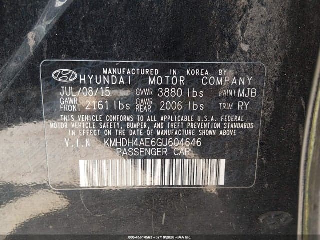 2016 HYUNDAI ELANTRA VALUE EDITION 9