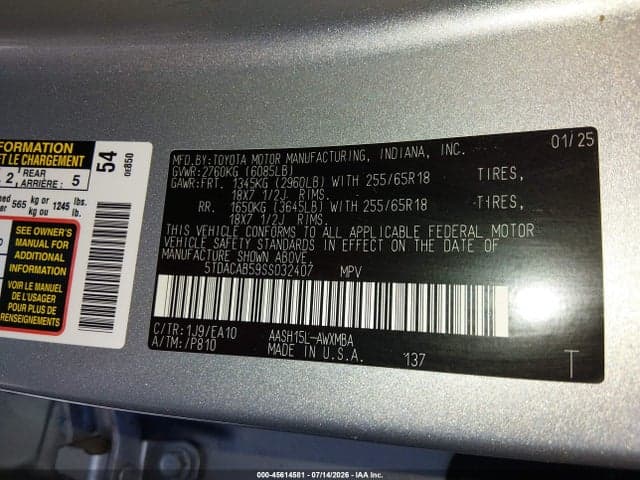 2025 TOYOTA GRAND HIGHLANDER HYBRID XLE 9