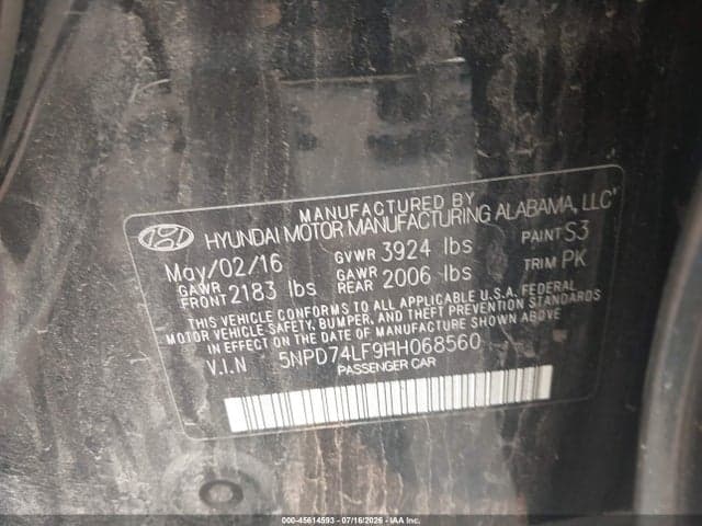 2017 HYUNDAI ELANTRA SE 9