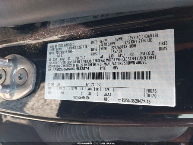 2025 FORD ESCAPE ST-LINE 9