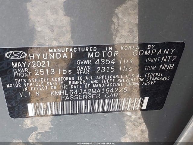 2021 HYUNDAI SONATA SEL 9