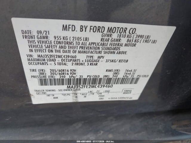 2021 FORD ECOSPORT S 9