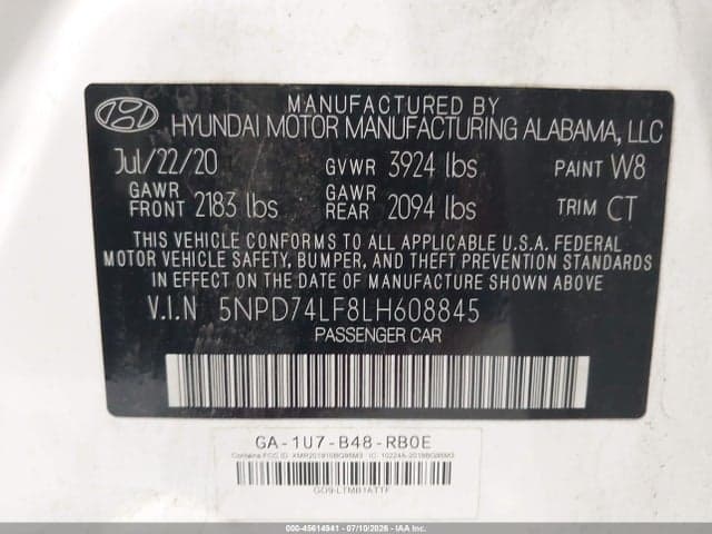 2020 HYUNDAI ELANTRA SE 9