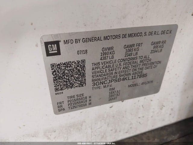 2019 CHEVROLET TRAX LT 9