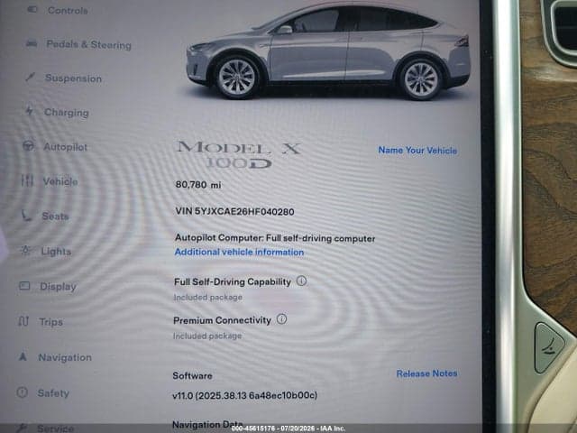 2017 TESLA MODEL X 100D/75D/90D 7