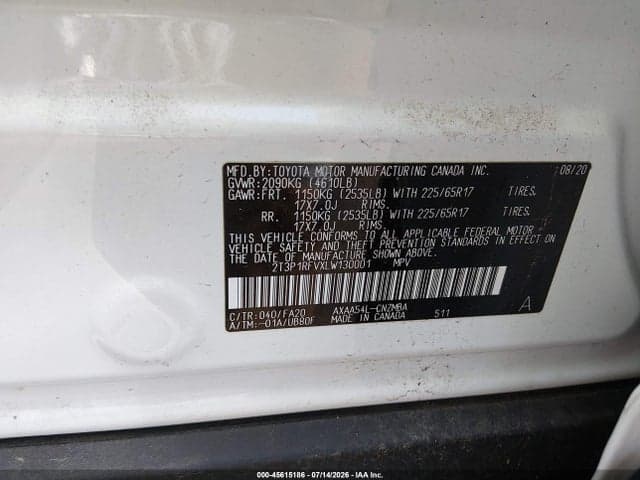 2020 TOYOTA RAV4 XLE/XLE PREMIUM 9