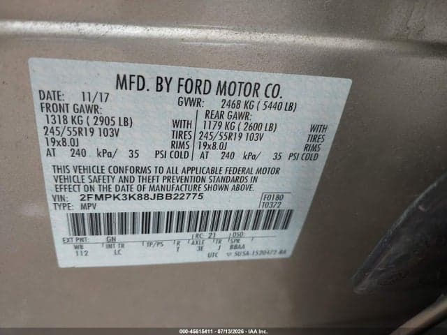 2018 FORD EDGE TITANIUM 9