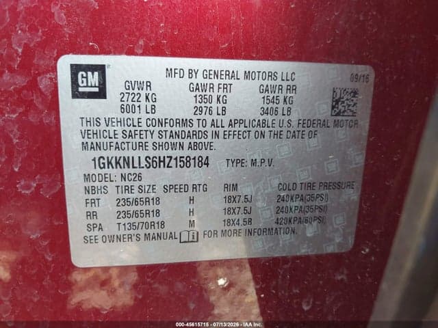 2017 GMC ACADIA SLE-2 9