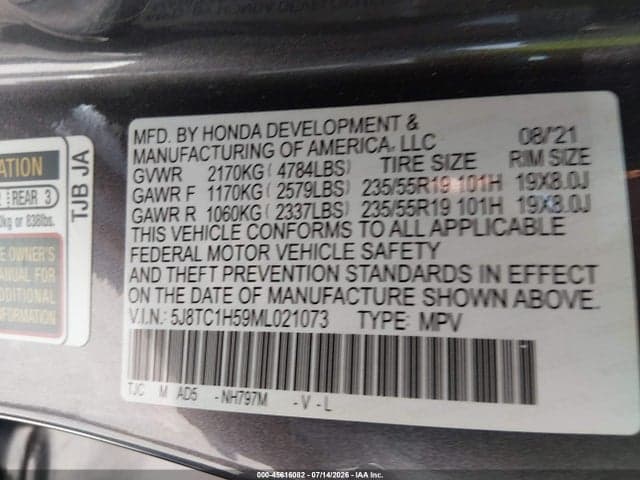 2021 ACURA RDX TECHNOLOGY PACKAGE 9